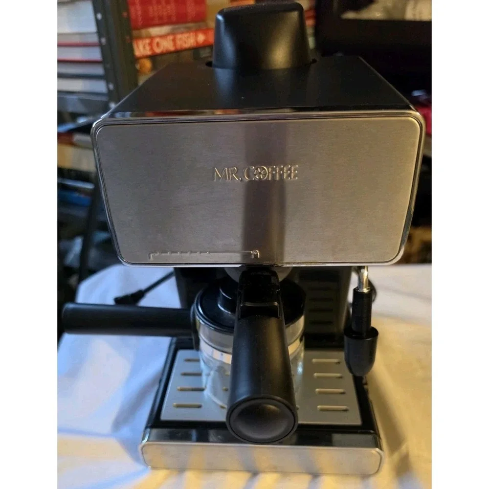 Mr. Coffee BVMC-ECM260 4 Cups Espresso Coffee Machine, Black / Stainless Steel